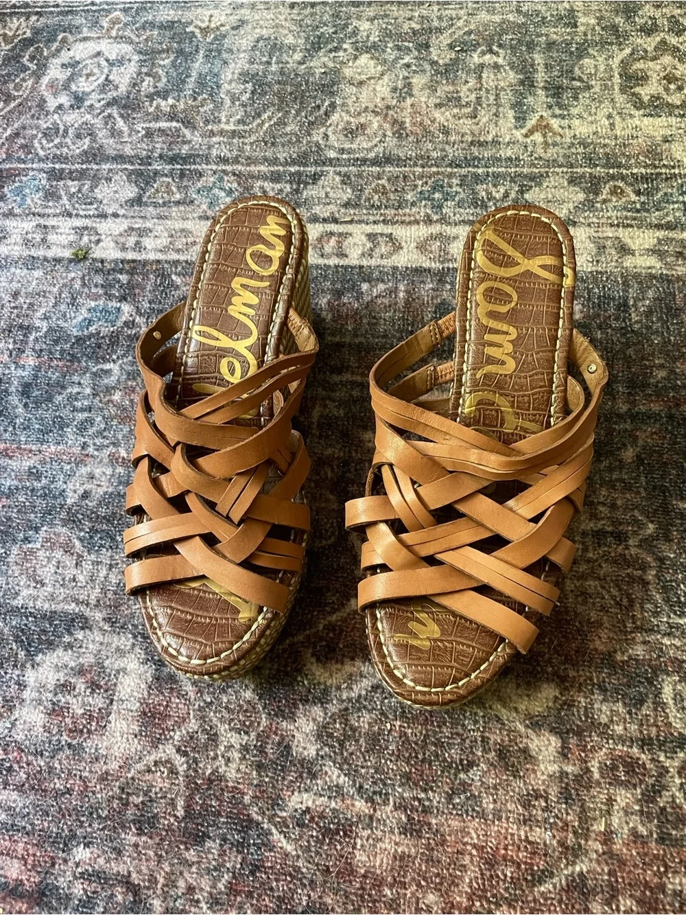 🐊Sam Edelman Devon wedge sandals women’s size 8.5🐊